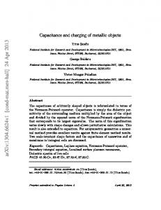 Capacitance and charging of metallic objects