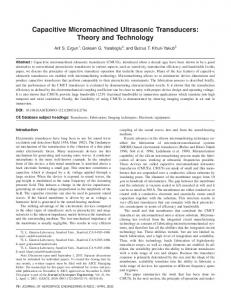 Capacitive Micromachined Ultrasonic Transducers: Theory and