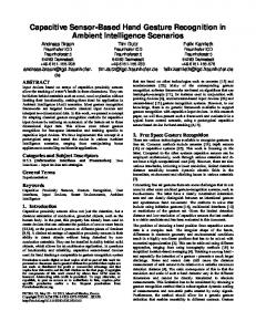 Capacitive Sensor-Based Hand Gesture Recognition in ... - CiteSeerX