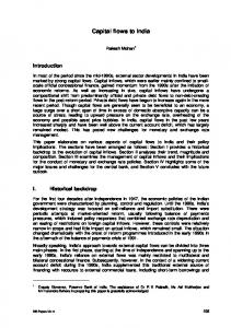 Capital flows to India - CiteSeerX