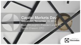 Capital Markets Day - Electrolux Group