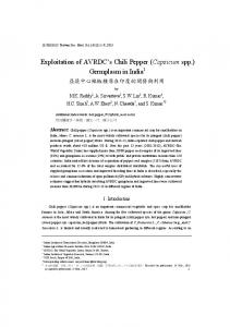 (Capsicum spp.) Germplasm in India1