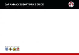 Car and aCCessory PriCe Guide