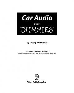 Car Audio For Dummies