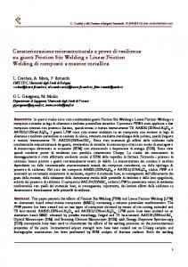 Caratterizzazione microstrutturale e prove di resilienza su giunti ...