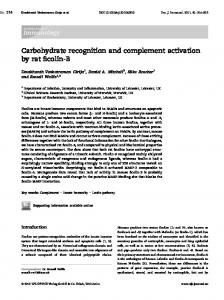 Carbohydrate recognition and complement ... - Wiley Online Library