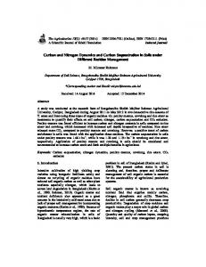 Carbon and Nitrogen Dynamics and Carbon ... - Semantic Scholar