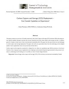 Carbon Capture and Storage (CCS) - SciELO