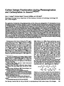 Carbon Isotope Fractionation during ...