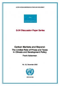 Carbon Markets and Beyond - UNCTAD