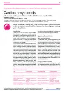 Cardiac amyloidosis