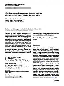 Cardiac magnetic resonance imaging and its ... - Springer Link