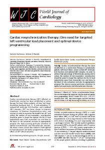 Cardiac resynchronization therapy