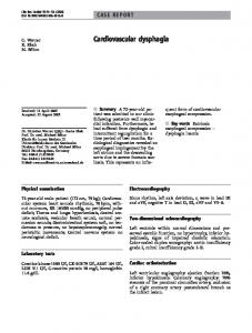 Cardiovascular dysphagia - Springer Link