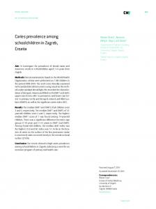 Caries prevalence among schoolchildren in ... - Semantic Scholar