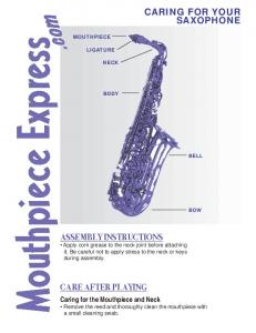 CARING FOR YOUR SAXOPHONE