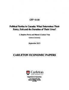 carleton economic papers