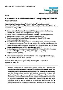 Carotenoids in Marine Invertebrates Living along ... - Semantic Scholar