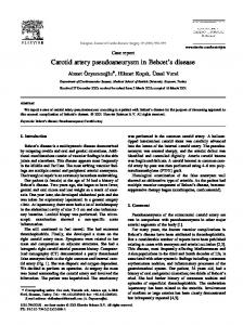 Carotid artery pseudoaneurysm in Behcet's disease - Semantic Scholar