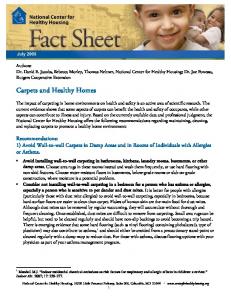 Carpets and Healthy Housing