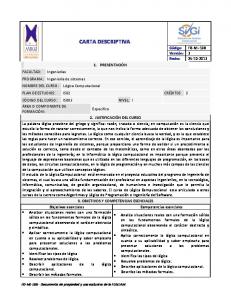 CARTA DESCRIPTIVA