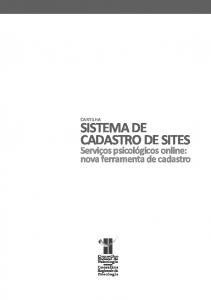 Cartilha Sistema de Cadastro de Sites