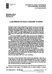 case briefs in legal english classes