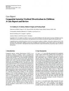 Case Report Congenital Anterior Urethral ...