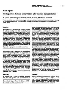 Case report Cyclosporin A-induced ocular flutter after marrow ... - Nature