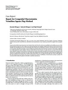 Case Report Repair for Congenital Macrostomia ... - BioMedSearch