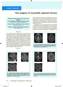 CASE SERIES The enigma of reversible splenial lesions