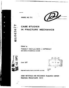 case studies 00 in fracture mechanics