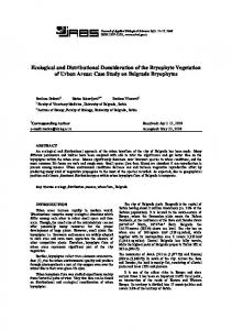 Case Study on Belgrade Bryophytes - CiteSeerX