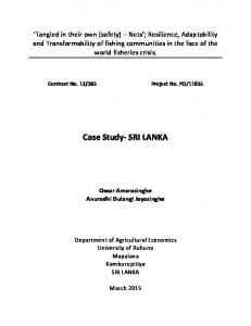 Case Study- SRI LANKA