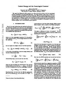 Casimir Energy and the Cosmological Constant