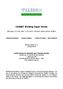 CASMEF Working Paper Series - Luiss