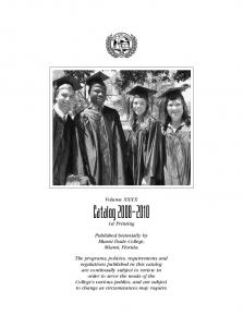 Catalog 2008-2010 - Miami Dade College