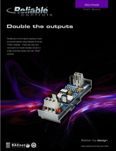 Catalog Sheet TRIAC Module (TRC) - Reliable Controls