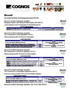 CATALOGO DE CURSOS - Cognos