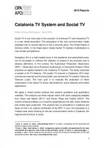 Catalonia TV System and Social TV