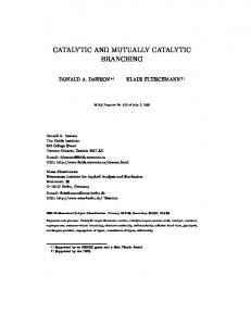 catalytic and mutually catalytic branching