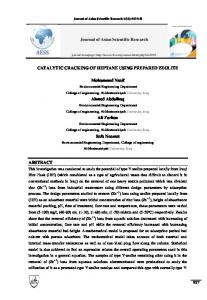 CATALYTIC CRACKING OF HEPTANE USING