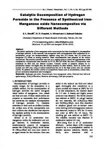 Catalytic Decomposition of Hydrogen Peroxide in the Presence of