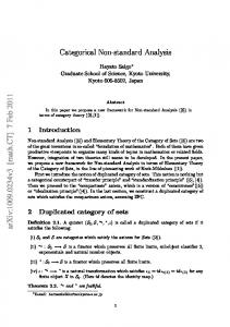 Categorical Non-standard Analysis