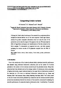 Categorizing h-index variants - arXiv