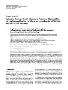 Catenarin Prevents Type 1 Diabetes in Nonobese Diabetic Mice via ...