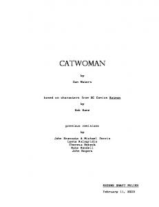 CATWOMAN - Daily Script