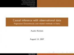 Causal inference with observational data - Regression ... - RePEc