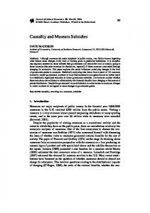 Causality and Museum Subsidies - Springer Link