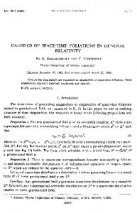 Caustics in General Relativity